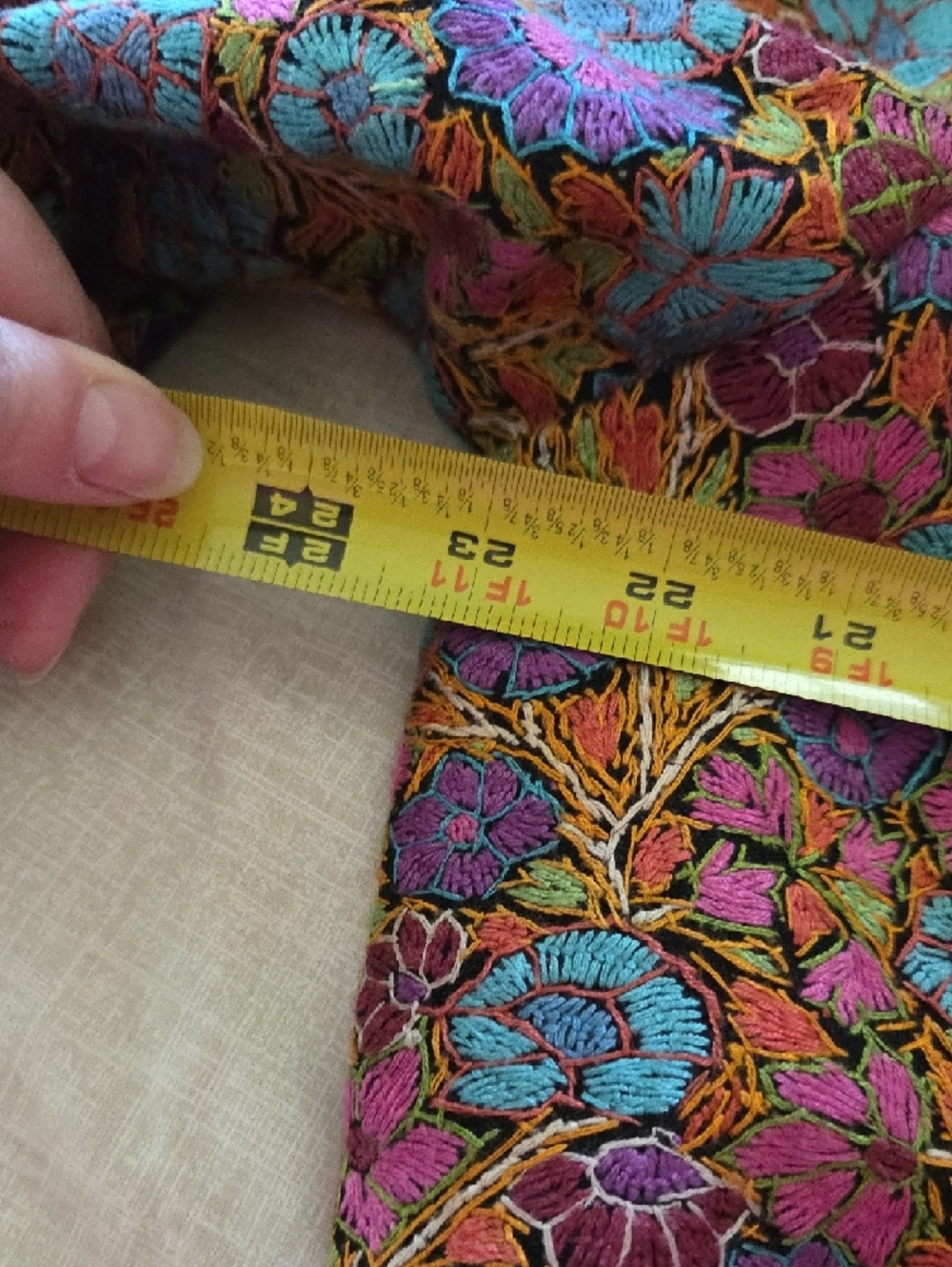 Colorful Embroidered Button Jacket Detail - Picture 4 of 8